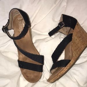 Toms cork wedge